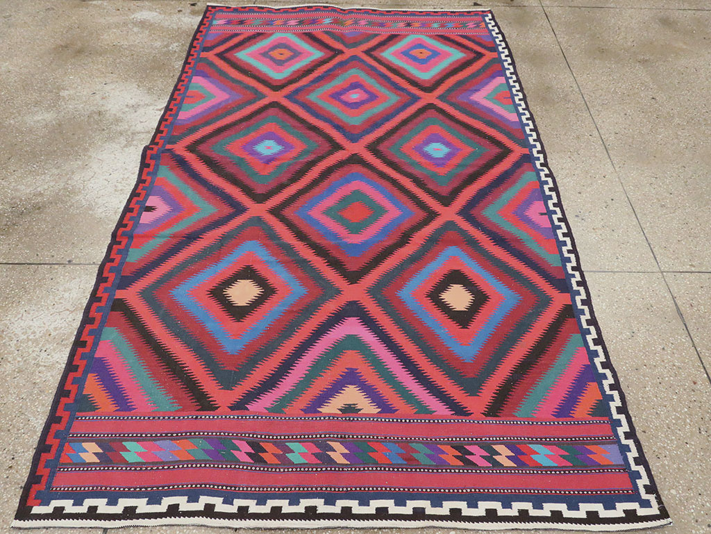 Vintage Persian Flatweave, No.28298 - Gss