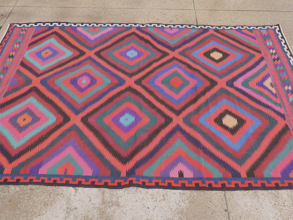 Vintage Persian Flatweave, No.28298 - Gss