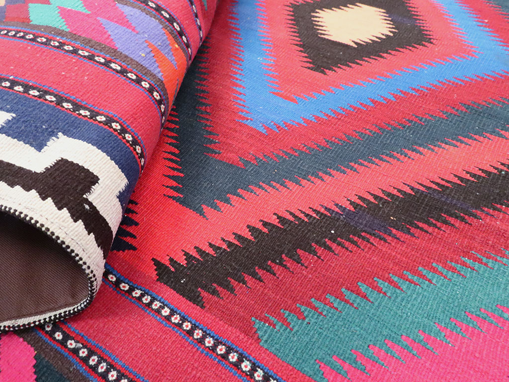 Vintage Persian Flatweave, No.28298 - Gss