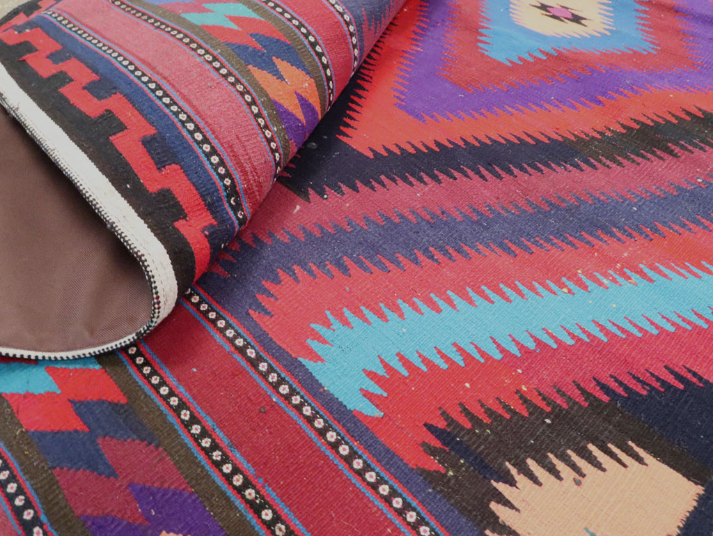 Vintage Persian Flatweave Kilim Accent Rug, No.28299 - Gss