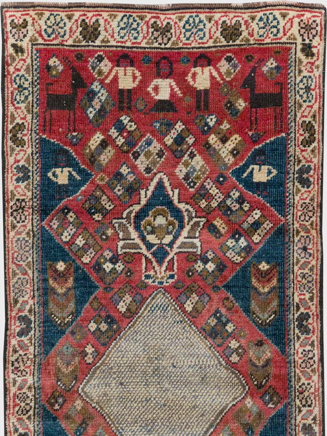 Vintage Persian Mahal Runner, No.28301 - Gss