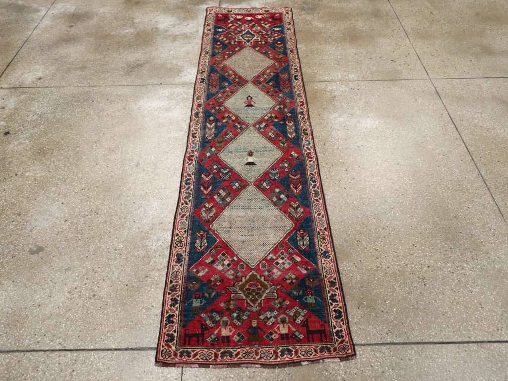 Vintage Persian Mahal Runner, No.28301 - Gss