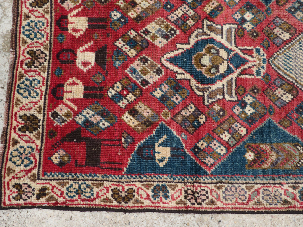 Vintage Persian Mahal Runner, No.28301 - Gss