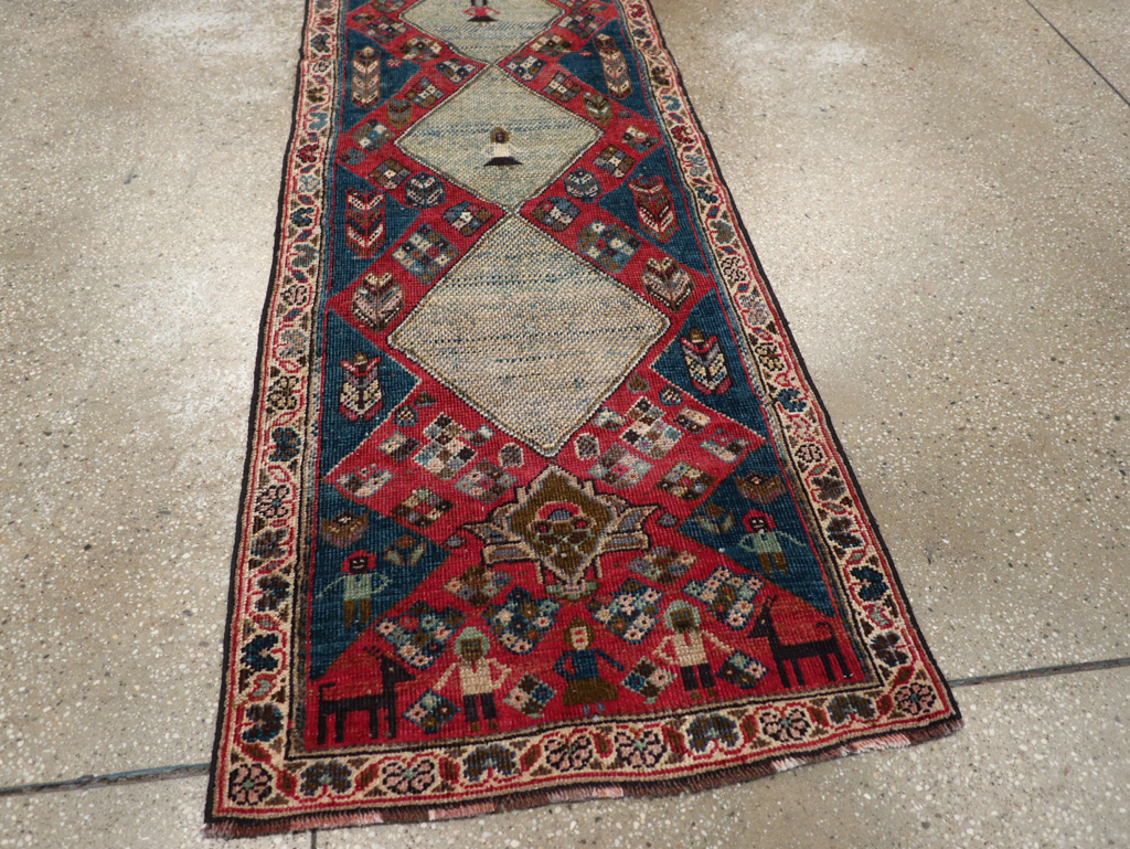 Vintage Persian Mahal Runner, No.28301 - Gss