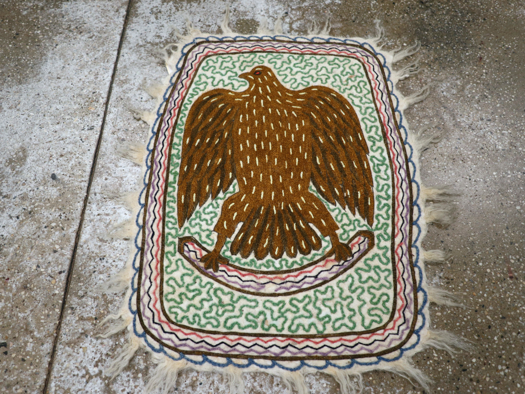 Vintage Pictorial Hamadan Rug, No.28305 - Gss