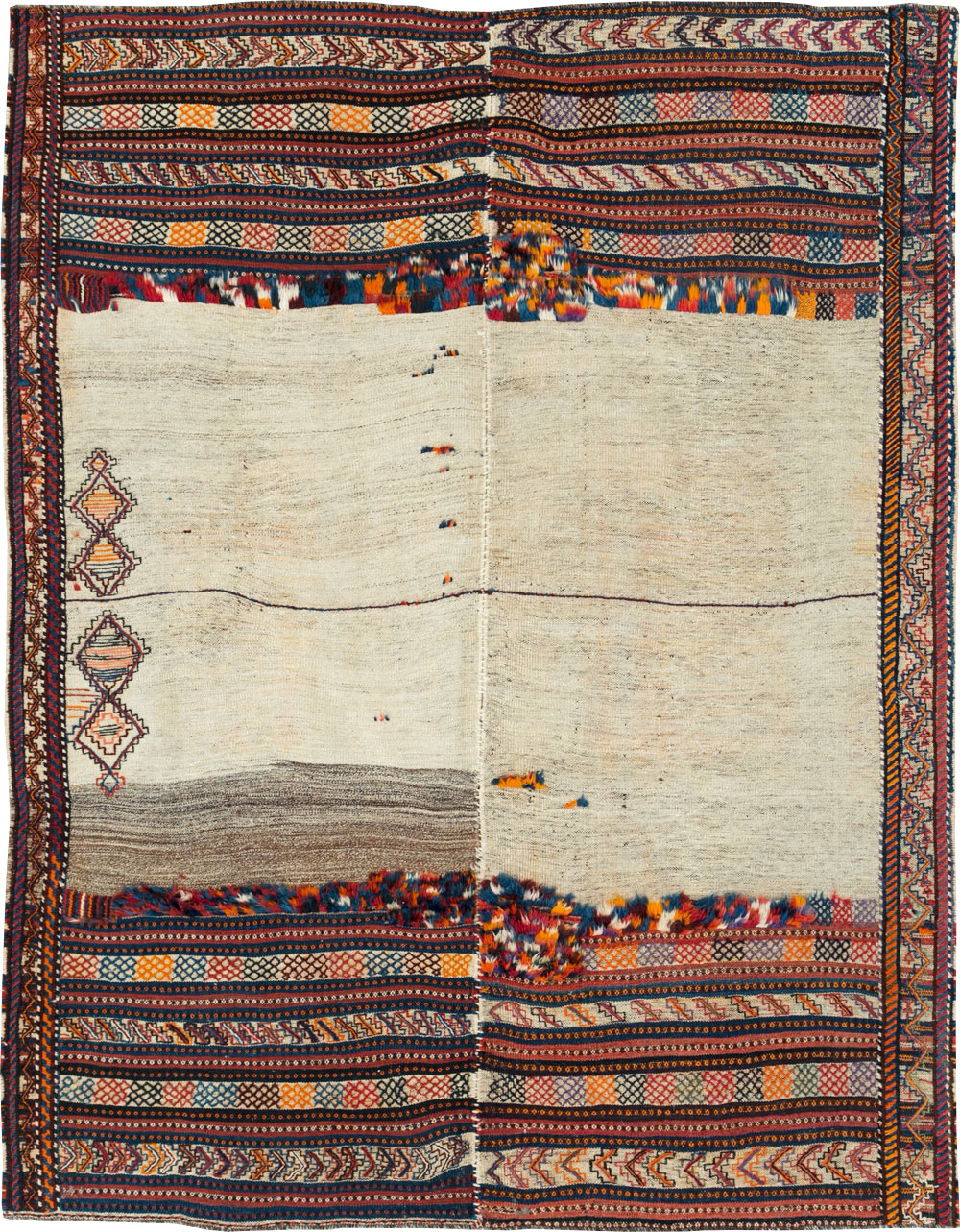 Vintage Persian Chaharmahal Bakhtiari Tacheh Flatweave Kilim, No.28306 - Gss