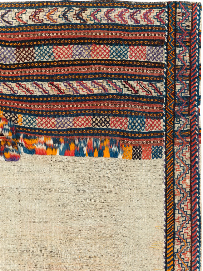 Vintage Persian Chaharmahal Bakhtiari Tacheh Flatweave Kilim, No.28306 - Gss
