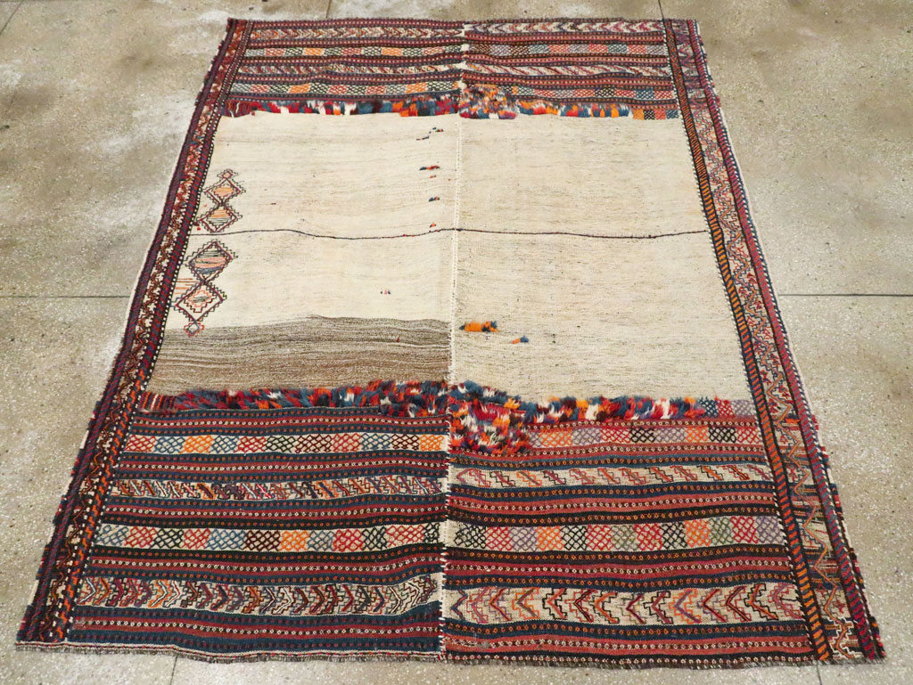 Vintage Persian Chaharmahal Bakhtiari Tacheh Flatweave Kilim, No.28306 - Gss