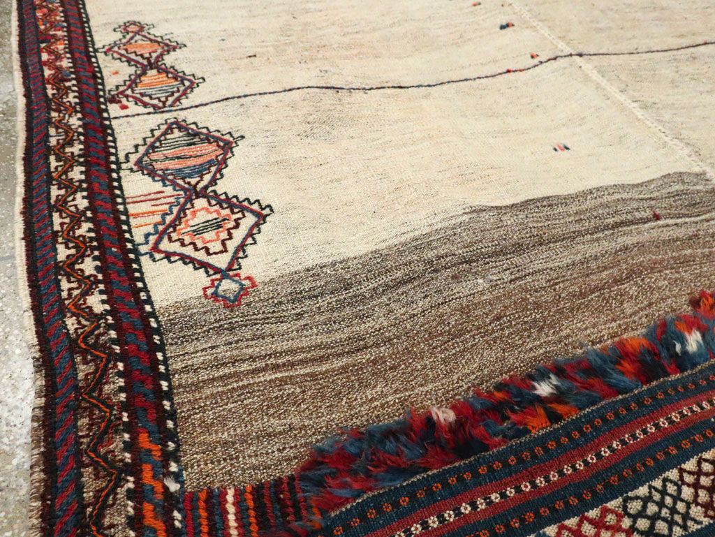 Vintage Persian Chaharmahal Bakhtiari Tacheh Flatweave Kilim, No.28306 - Gss