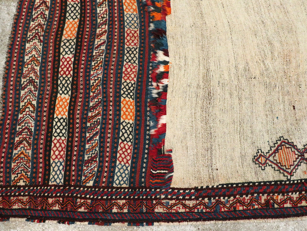Vintage Persian Chaharmahal Bakhtiari Tacheh Flatweave Kilim, No.28306 - Gss