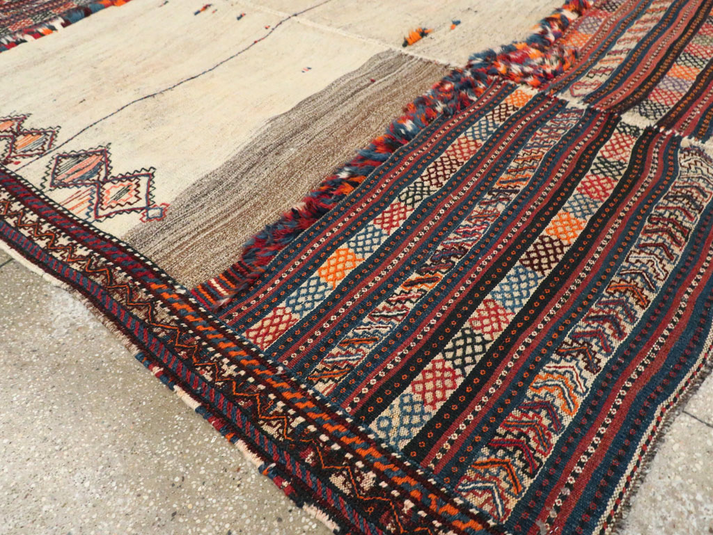 Vintage Persian Chaharmahal Bakhtiari Tacheh Flatweave Kilim, No.28306 - Gss