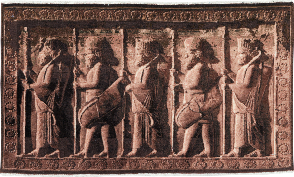 Vintage Persian Tabriz Pictorial Rug, No.28312 - Gss