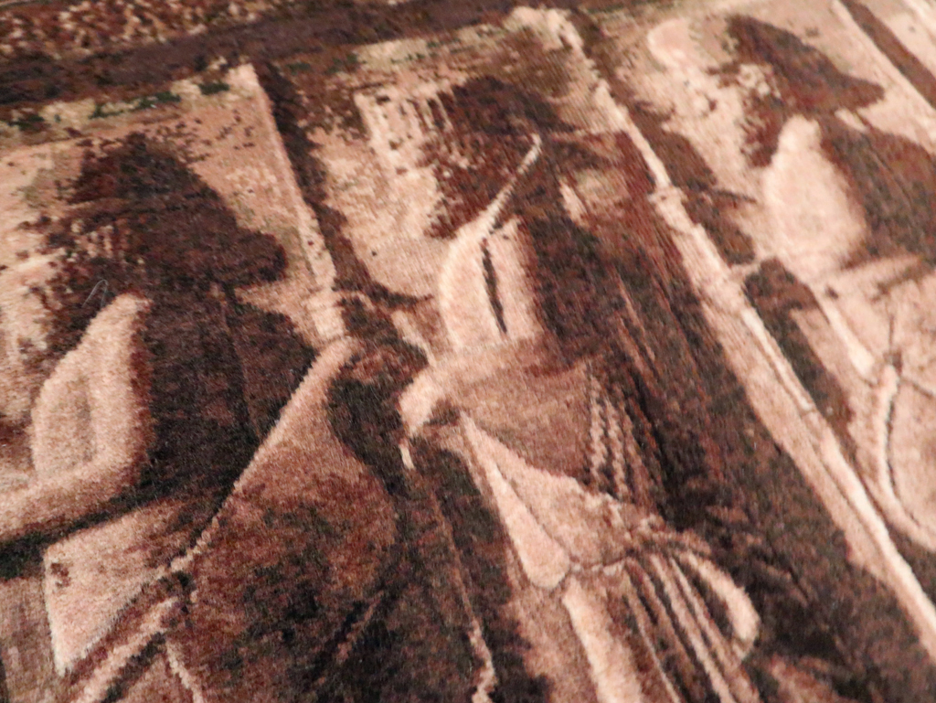 Vintage Persian Tabriz Pictorial Rug, No.28312 - Gss