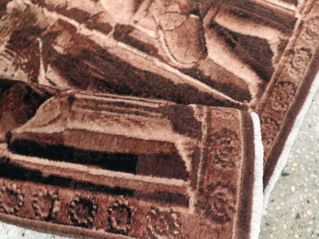 Vintage Persian Tabriz Pictorial Rug, No.28312 - Gss