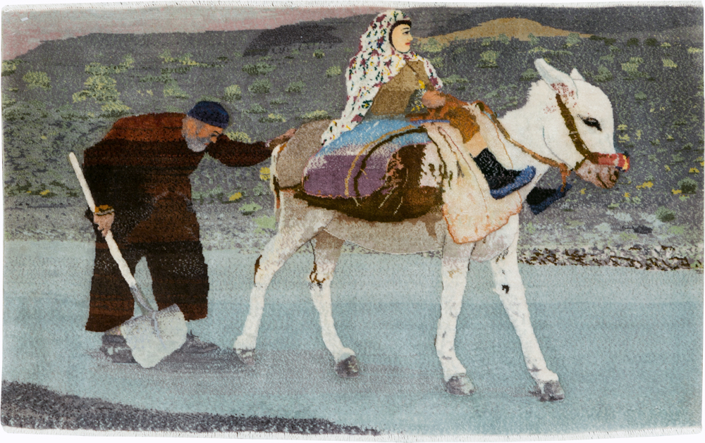 Vintage Pictorial Tabriz Rug, No.28313 - Gss