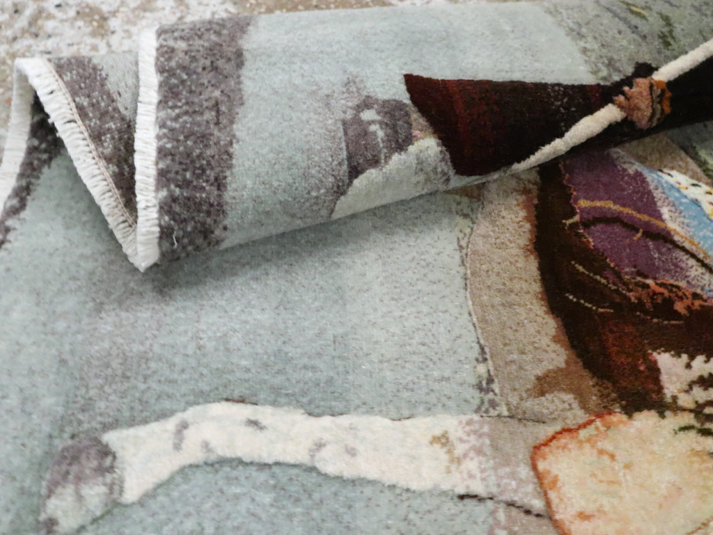 Vintage Pictorial Tabriz Rug, No.28313 - Gss