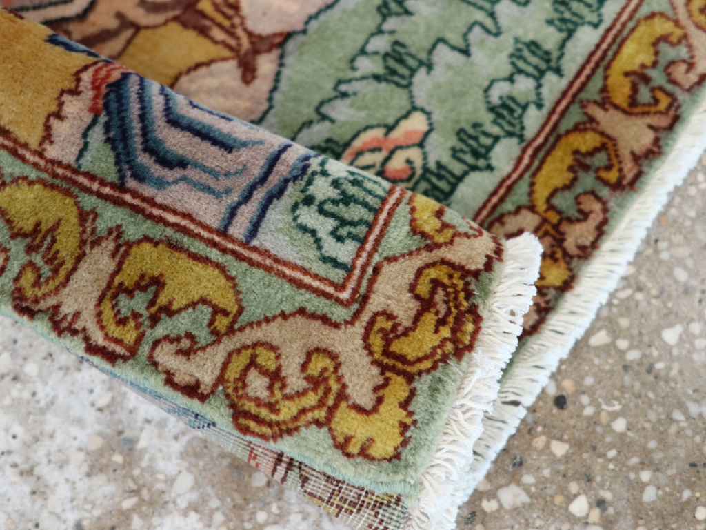 Vintage Persian Tabriz Pictorial Rug (Pair: 1 of 2), No.28316 - Gss