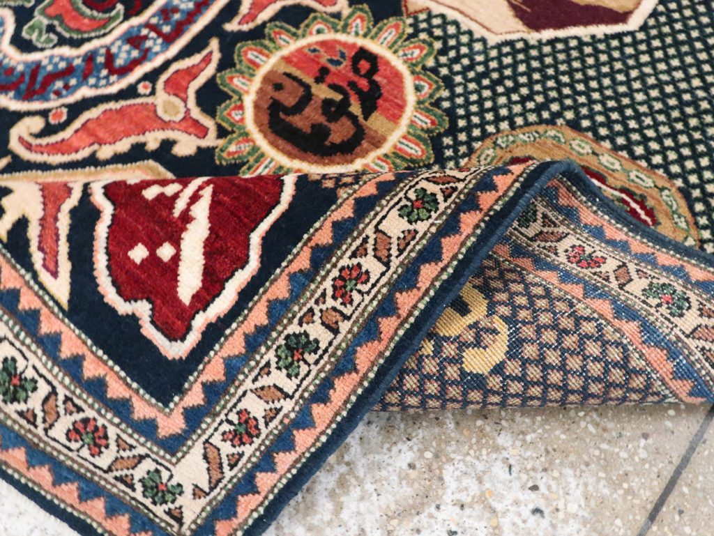 Vintage Persian Tabriz Pictorial Rug, No.28321 - Gss