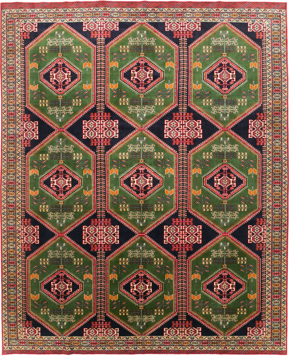 Vintage Turkoman Carpet, No.28323 - Gss