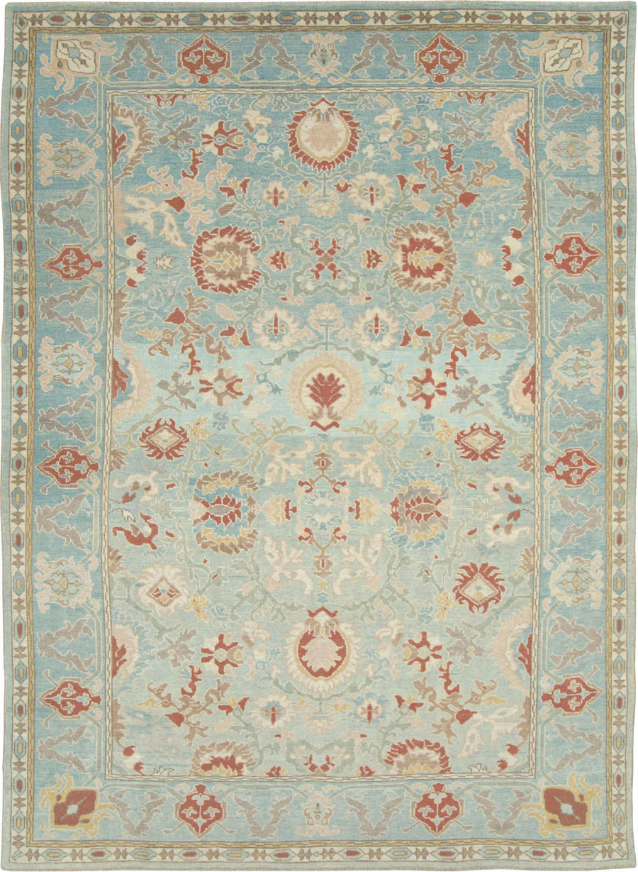 Modern Turkish Oushak Carpet, No.28332 - Gss