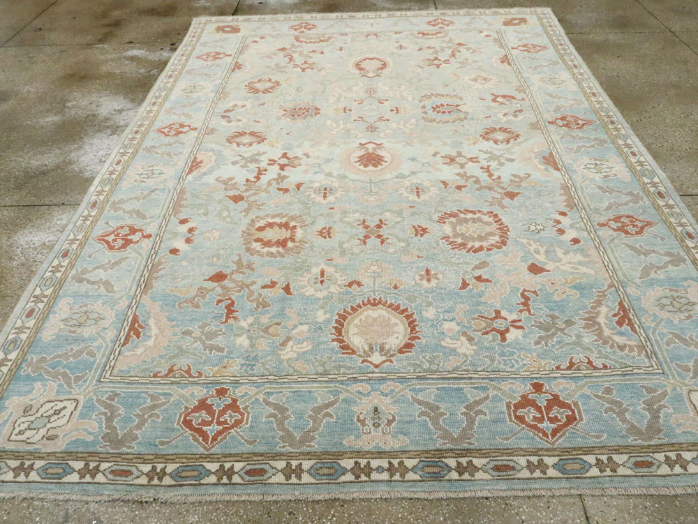 Modern Turkish Oushak Carpet, No.28332 - Gss