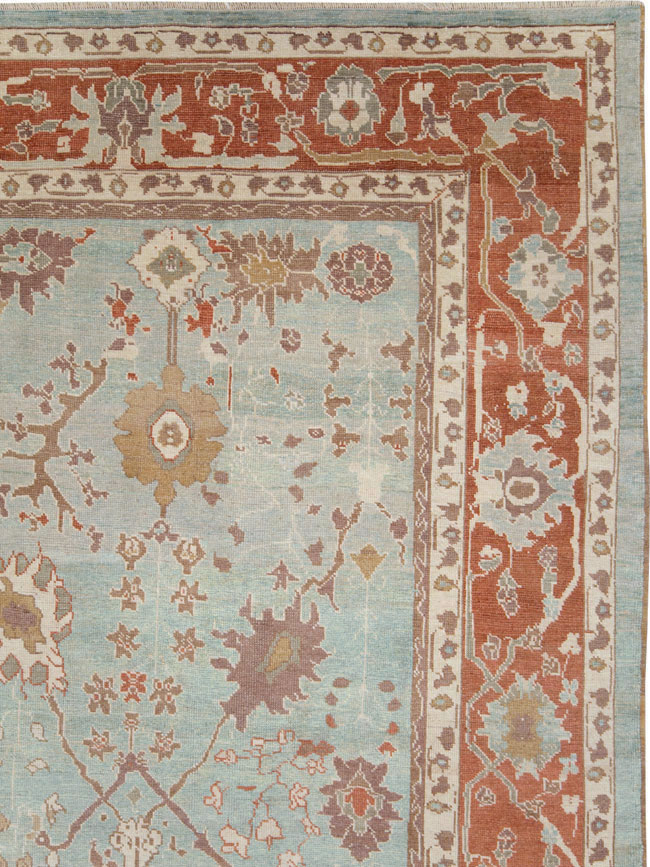 Modern Turkish Oushak Room Size Carpet, No.28336 - Gss