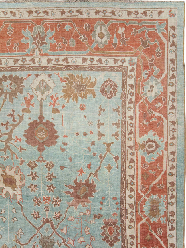 Modern Turkish Oushak Room Size Carpet, No.28336 - Gss