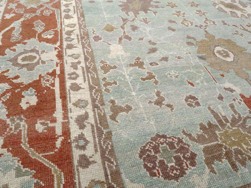 Modern Turkish Oushak Room Size Carpet, No.28336 - Gss