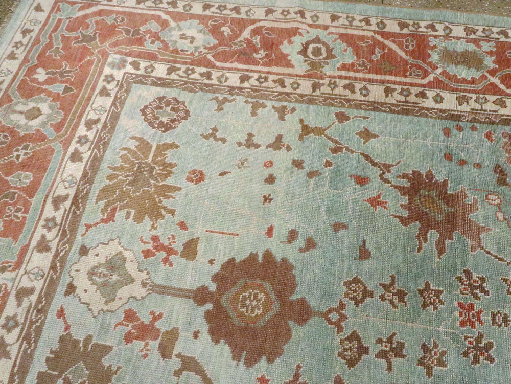 Modern Turkish Oushak Room Size Carpet, No.28336 - Gss