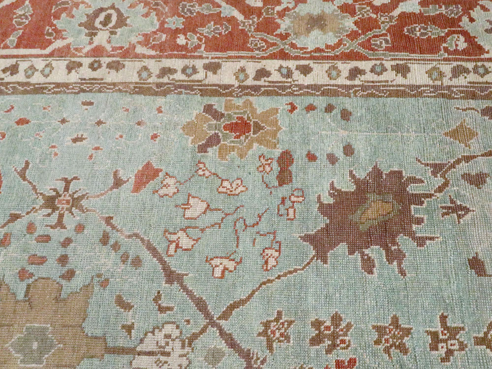 Modern Turkish Oushak Room Size Carpet, No.28336 - Gss