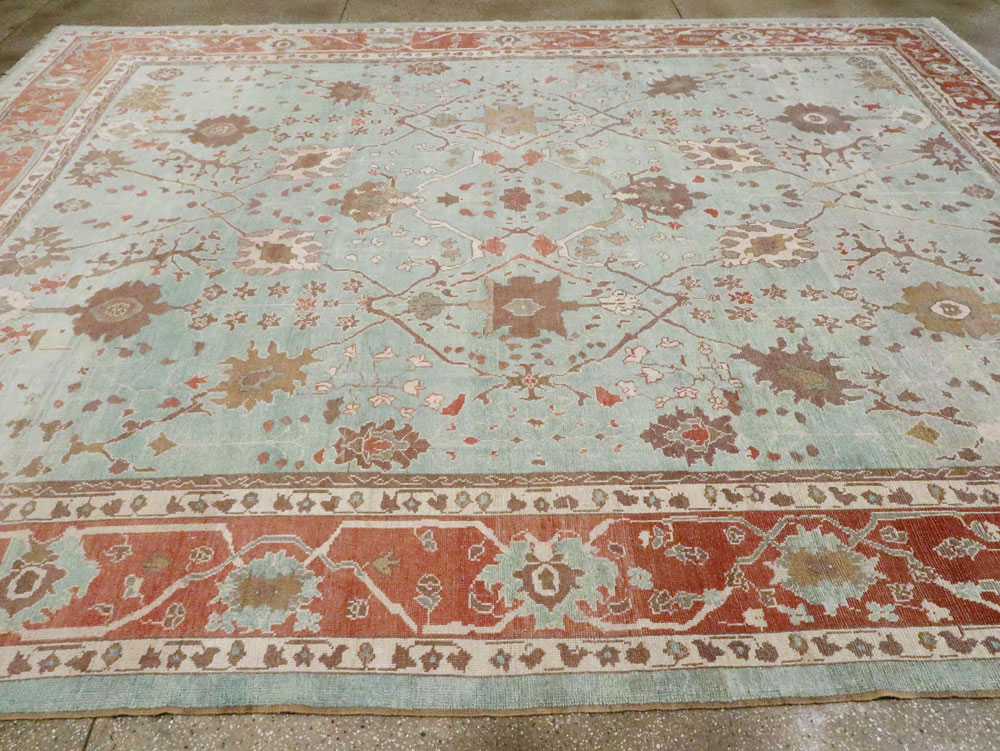 Modern Turkish Oushak Room Size Carpet, No.28336 - Gss