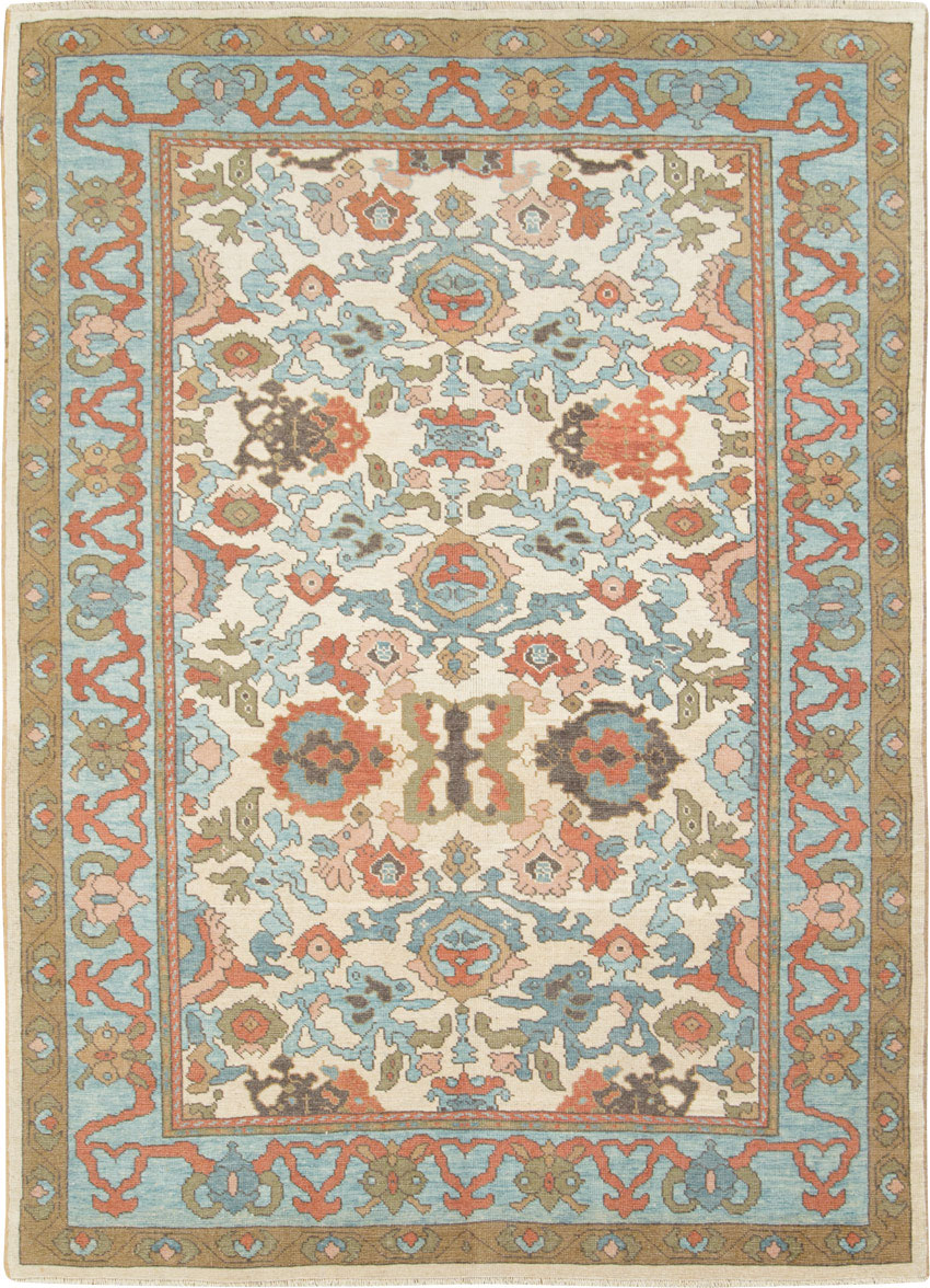 Modern Turkish Oushak Small Room Size Carpet, No.28343 - Gss