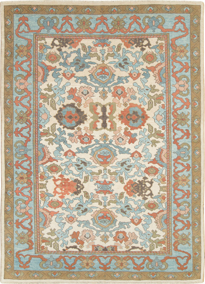Modern Turkish Oushak Small Room Size Carpet, No.28343 - Gss