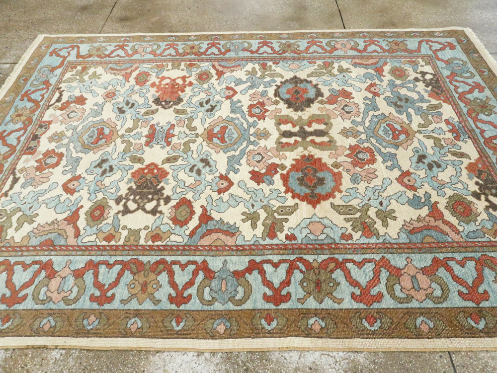 Modern Turkish Oushak Small Room Size Carpet, No.28343 - Gss