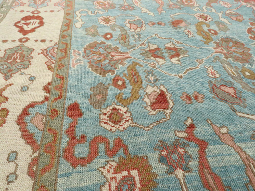 Contemporary Turkish Oushak Room Size Carpet, No.28346 - Gss