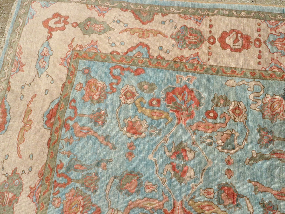 Contemporary Turkish Oushak Room Size Carpet, No.28346 - Gss