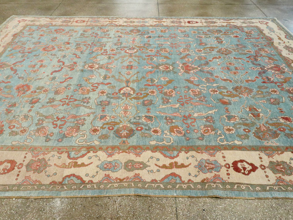 Contemporary Turkish Oushak Room Size Carpet, No.28346 - Gss