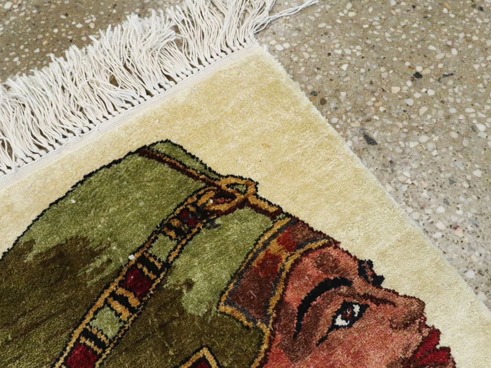 Modern Egyptian Silk Pictorial Rug, No.28349 - Gss