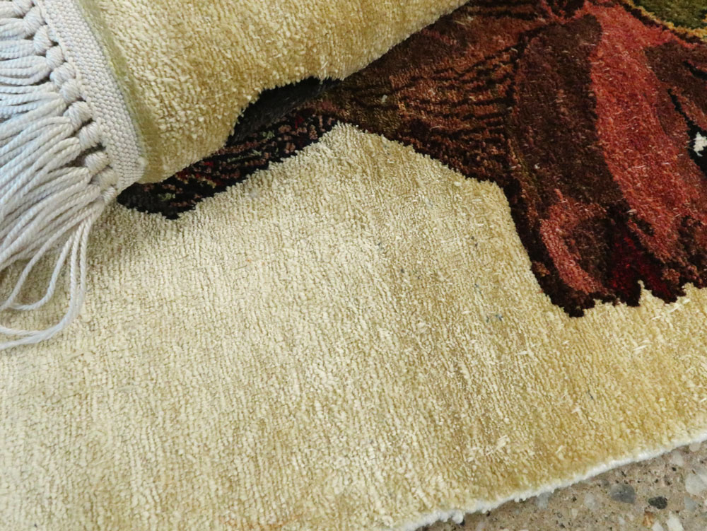 Modern Egyptian Silk Pictorial Rug, No.28349 - Gss