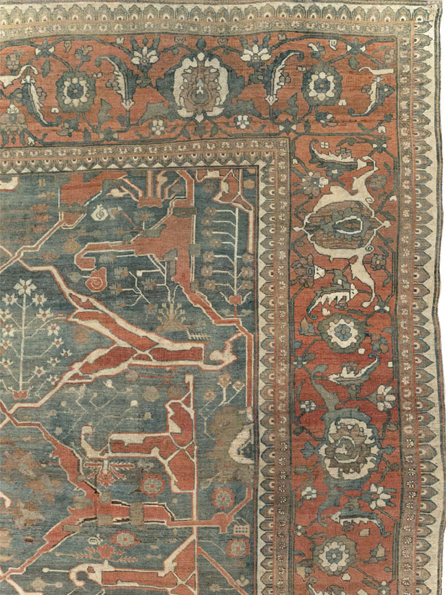 Antique Persian Bidjar Room Size Carpet, No.28354 - Gss