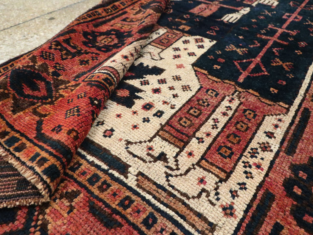 Vintage Persian Pictorial Bakhtiari Runner, No.28357 - Gss