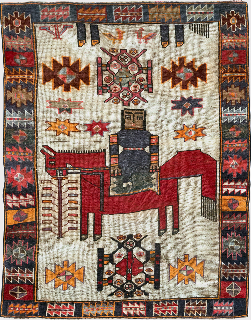 Vintage Persian Bakhtiari Rug, No.28361 - Gss