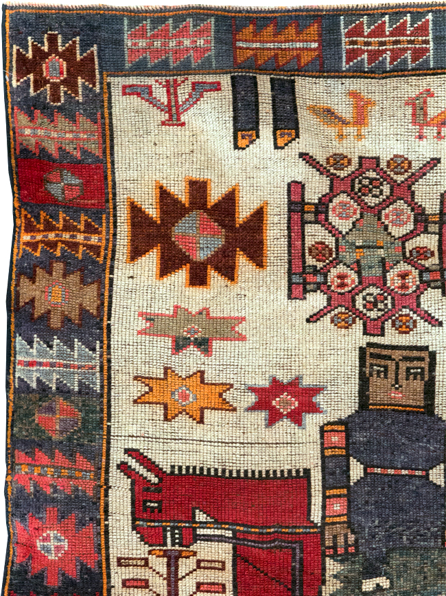 Vintage Persian Bakhtiari Rug, No.28361 - Gss