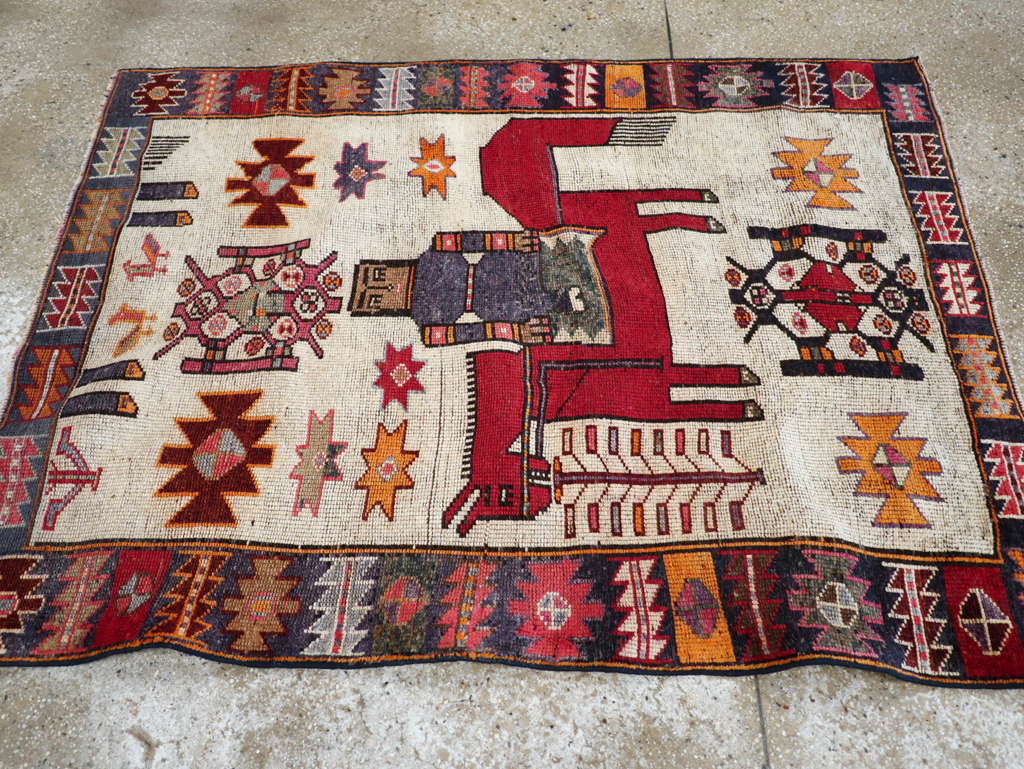 Vintage Persian Bakhtiari Rug, No.28361 - Gss