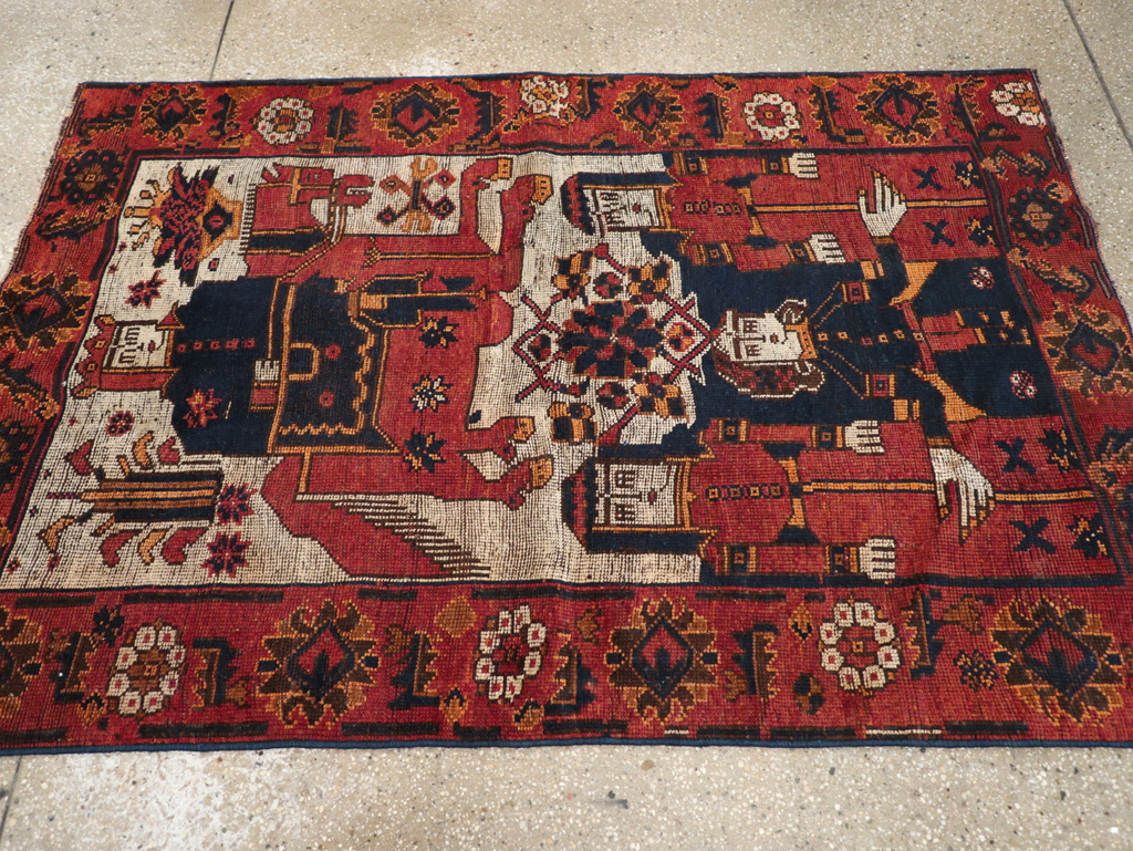 Vintage Persian Bakhtiari Rug, No.28362 - Gss