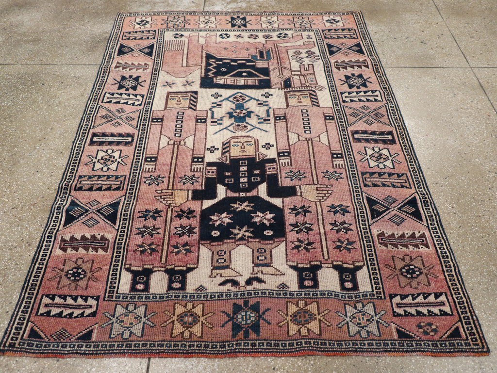 Vintage Persian Bakhtiari Rug, No.28371 - Gss