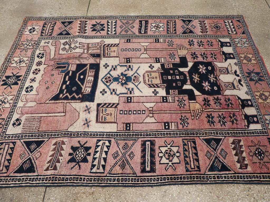 Vintage Persian Bakhtiari Rug, No.28371 - Gss