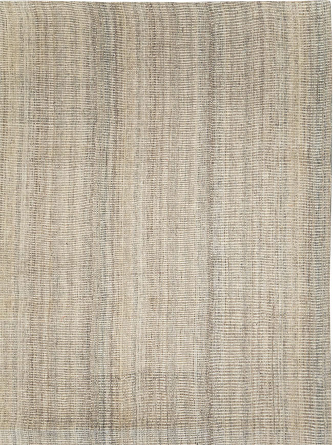 Vintage Persian Room Size Flatweave Rug, No.28373 - Gss