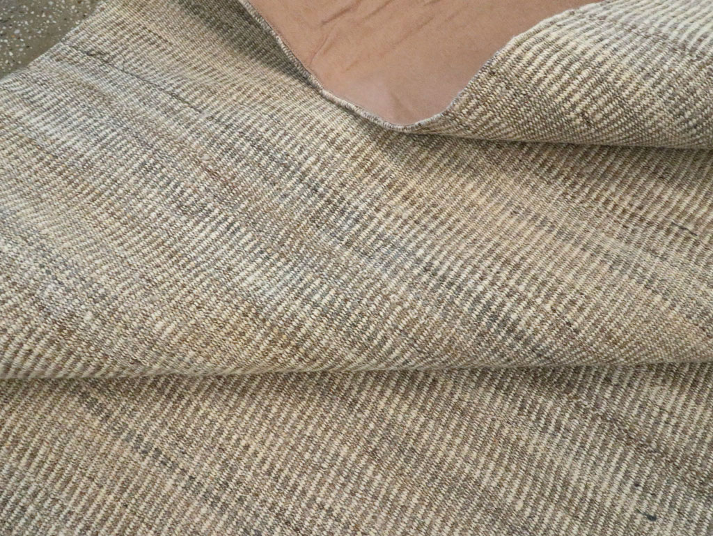 Vintage Persian Room Size Flatweave Rug, No.28373 - Gss