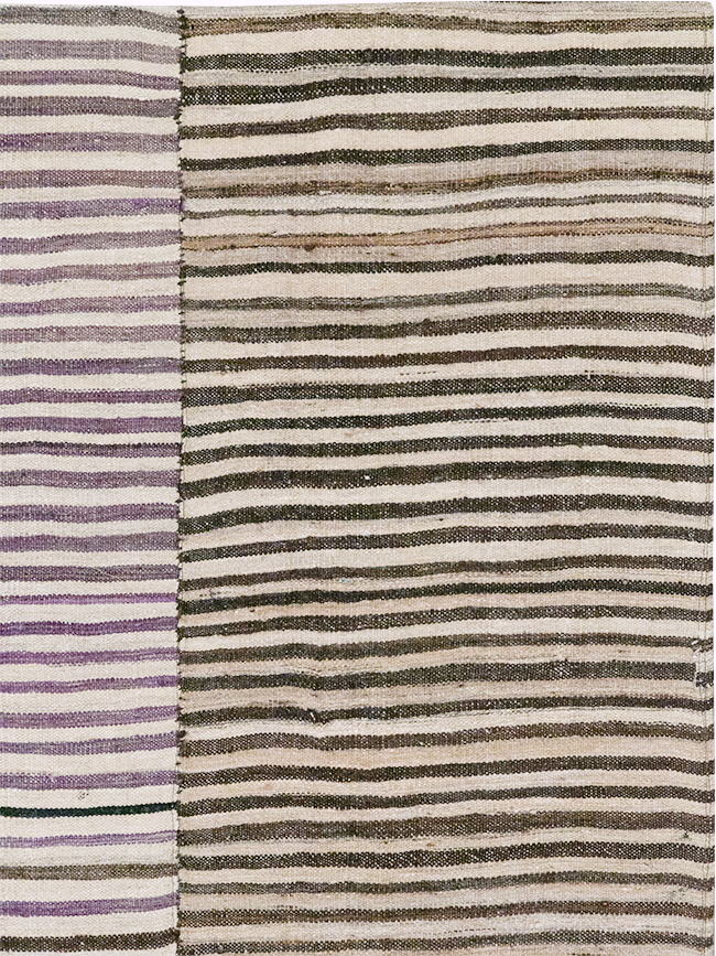 Vintage Persian Flatweave Kilim Accent Rug, No.28386 - Gss